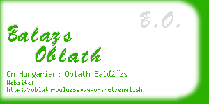 balazs oblath business card